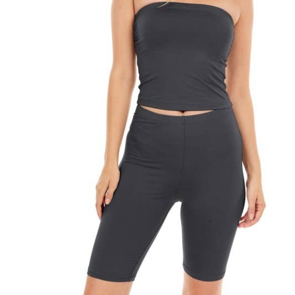 *New Never Worn* Thick Soft Biker Shorts (Blue) - Picture 3 of 5